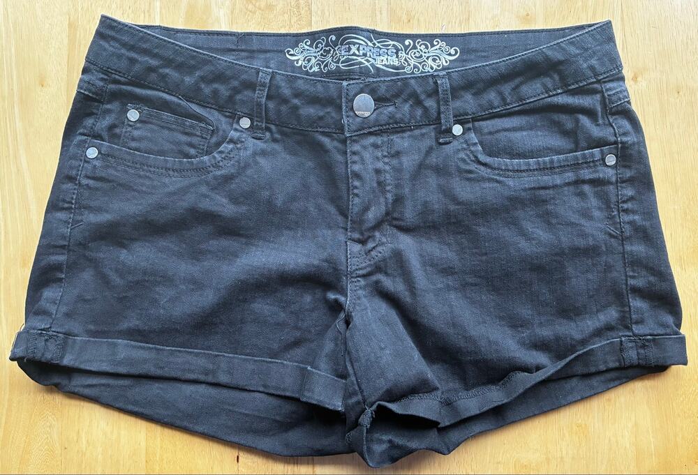 Express Black Jean Shorts Size 10 Casual Summer Vacation